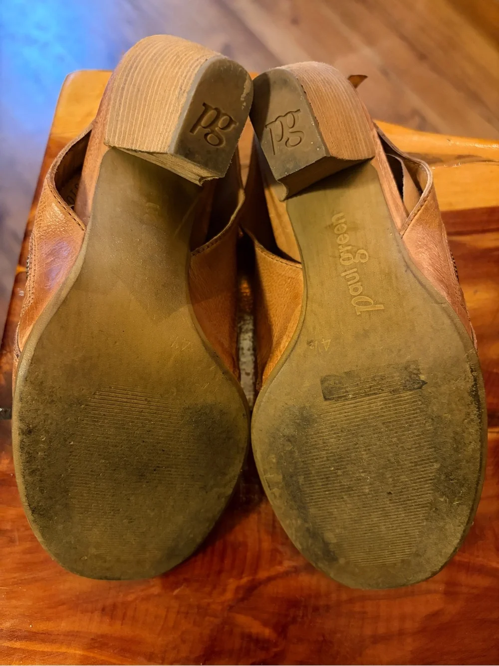 Paul Green Cayanne Peep Toe Sandal Cognac 4.5 US 7
